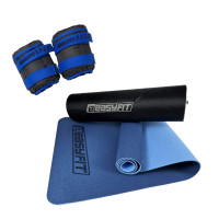 Набор для тренировок EasyFit №4 "Сила и Гармония 2в1". Состав набора: двухслойный коврик EasyFit (с чехлом) + наборные утяжелители для ног и рук EasyFit (вес 0,5-2,5 кг)