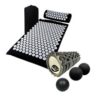 Набор для восстановления и релаксации EasyFit №3 "Релакс и Тонус 2в1". Состав набора: МФР набор для массажа (3в1) и массажный коврик Кузнецова с подушкой.