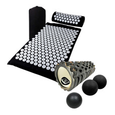 Набір для відновлення та релаксації EasyFit №3 “Релакс і Тонус 2в1”. Склад набору: МФР набір для масажу (3в1) та масажний килимок Кузнєцова з подушкою