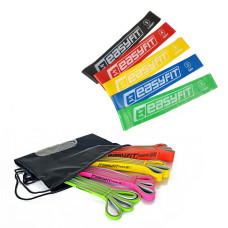 Набор для фитнеса EasyFit №2 "Энергия Движения 2в1". Состав набора: резиновые петли EasyFit Premium сопротивление 2-45 кг (4в1) и резиновые кольца (эспандеры) EasyFit сопротивление 2,5-18 кг (5в1)