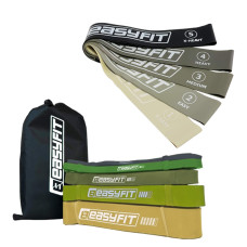Набор для фитнеса EasyFit "Сила Рейнджера 2в1". Состав набора: резиновые петли EasyFit Ranger сопротивление 1-65 кг (5в1) и резиновые кольца EasyFit MonoBand сопротивление 2,5-20 кг (5в1)