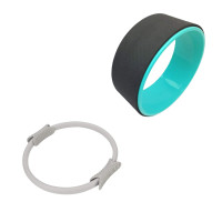 Набір для йоги №6 "Сила і гнучкість PRO 2в1". Склад набору: колесо для розтяжки, кільце для пілатесу 