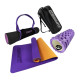 Набір для йоги: Двошаровий килимок EasyFit 183x61 см, товщина 6 мм + Сумка-переноска для килимка + Масажний ролик (валик) EasyFit Grid Roller v.1.1, 33x14 см + Чохол для ролика