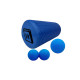 Набір для МФР: Масажний ролер EasyFit Foam Roller 45 см + Масажний м'ячик EasyFit TPR подвійний 12х6 см + Масажний м'ячик EasyFit TPR 6 см