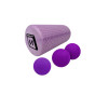 Набор для МФР: Массажный роллер EasyFit Foam Roller 45 см + Массажный мячик EasyFit TPR двойной 12х6 см + Массажный мячик EasyFit TPR 6 см