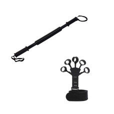 Набір для тренувань №6 "Залізна хватка PRO 2в1". Склад набору: еспандер для пальців та силовий пружинний еспандер