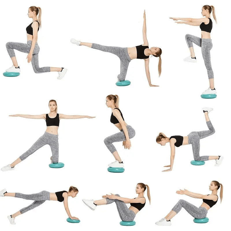 Балансувальна масажна подушка EasyFit, Діаметр 33 см, Максимальне навантаження 120 кг, Гума, Сірий