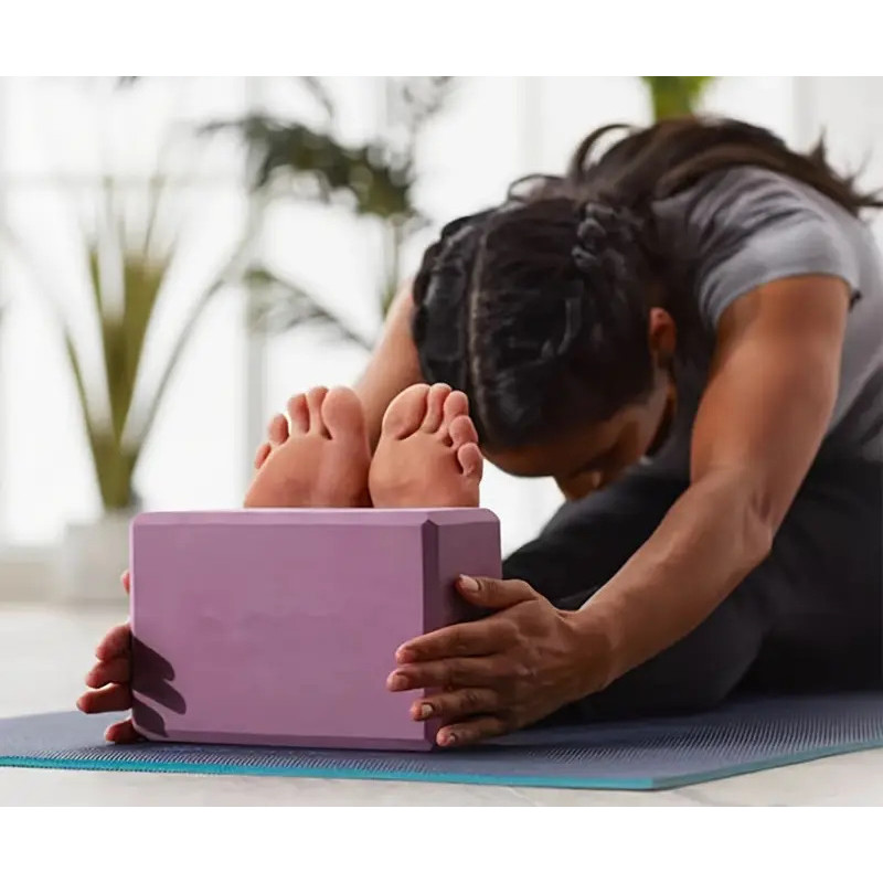 Блок для йоги EasyFit, Довжина 23 см, Ширина 15,5 см, Піна EVA, Сірий