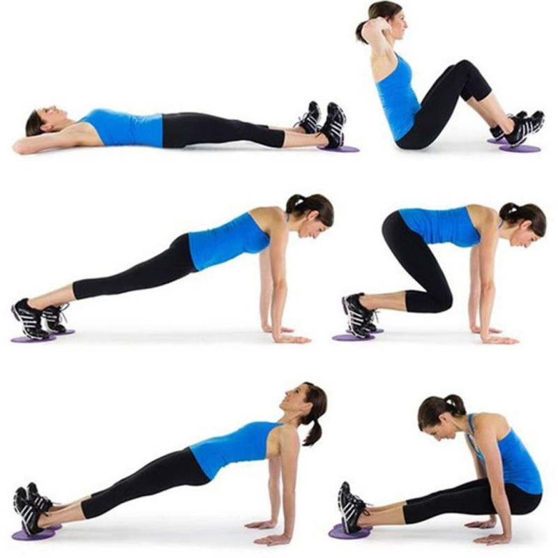 Диски для глайдингу EasyFit (пара), Діаметр 18 см, Максимальне навантаження 120 кг, Пластик, Зелений 