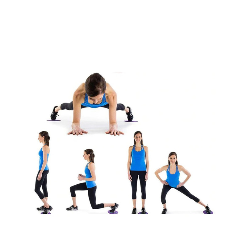 Диски для глайдингу EasyFit (пара), Діаметр 18 см, Максимальне навантаження 120 кг, Пластик, Зелений 