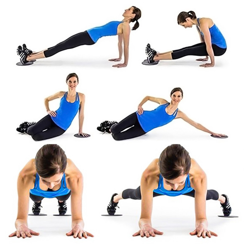 Диски для глайдингу EasyFit (пара), Діаметр 18 см, Максимальне навантаження 120 кг, Пластик, Зелений 