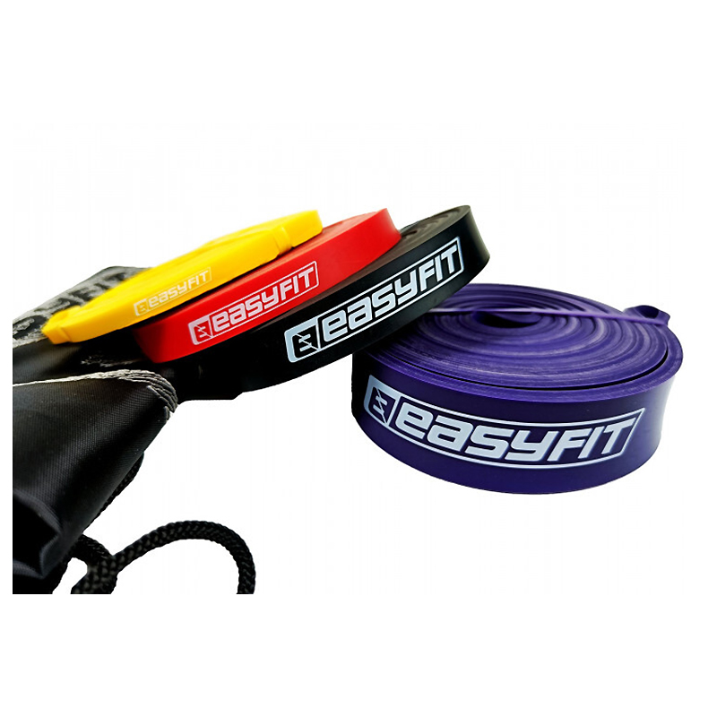 Резиновые петли EasyFit, Набор 4 шт, Латекс, Сопротивление 1-45 кг