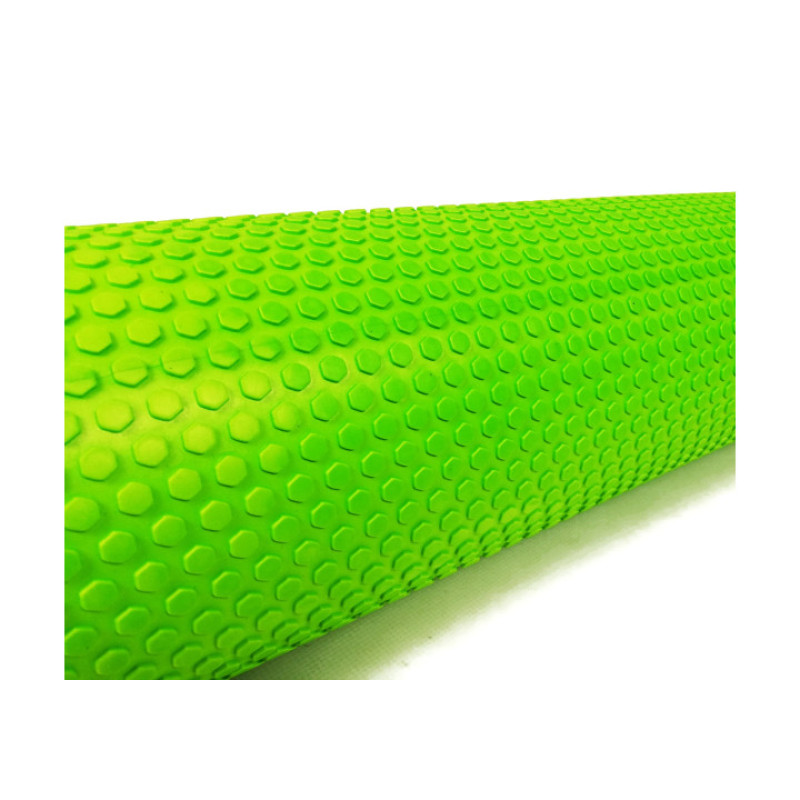 Масажний ролик (валик) EasyFit Foam Roller, довжина 45 см, діаметр 14,5 см, зелений, піна EVA з дрібною масажною поверхнею, для МФР, фітнесу, йоги та реабілітації