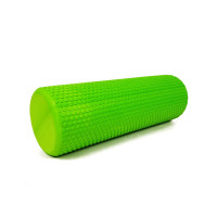 Массажный ролик (валик) EasyFit Foam Roller, длина 45 см, диаметр 14,5 см, зеленый, пена EVA с мелкой массажной поверхностью, для МФР, фитнеса, йоги и реабилитации
