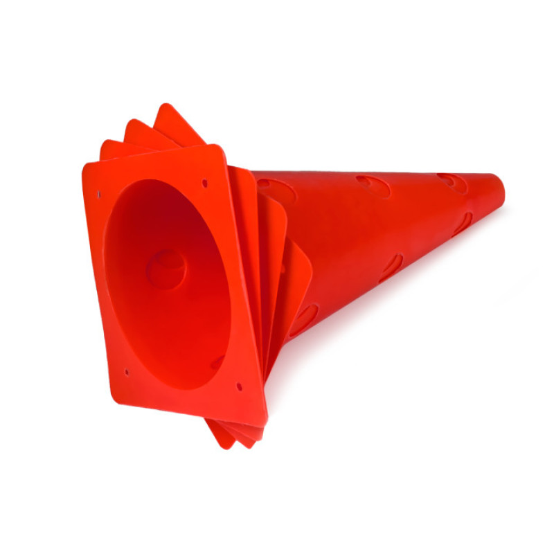 Конусы-фишки спортивные EasyFit (набор 4 штуки), Высота 31 см, Ширина 16 см, ПВХ, Красный,  Для организации тренировок