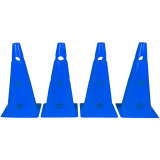 Конусы-фишки спортивные EasyFit (набор 4 штуки), Высота 31 см, Ширина 16 см, ПВХ, Синий,  Для организации тренировок