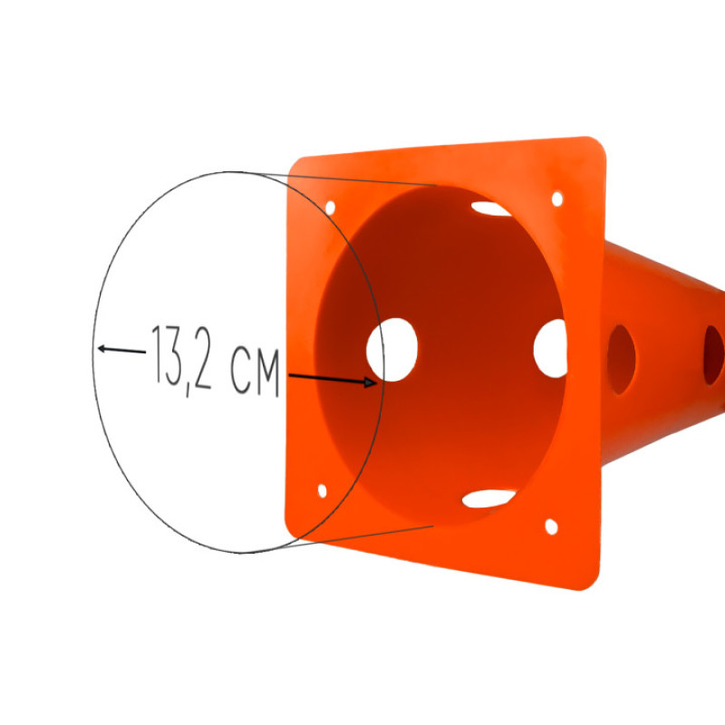 Конус-фишка спортивная EasyFit, Длина 31 см, ПВХ, Оранжевый, Инвентарь для разметки полей, для игр и тренировок 