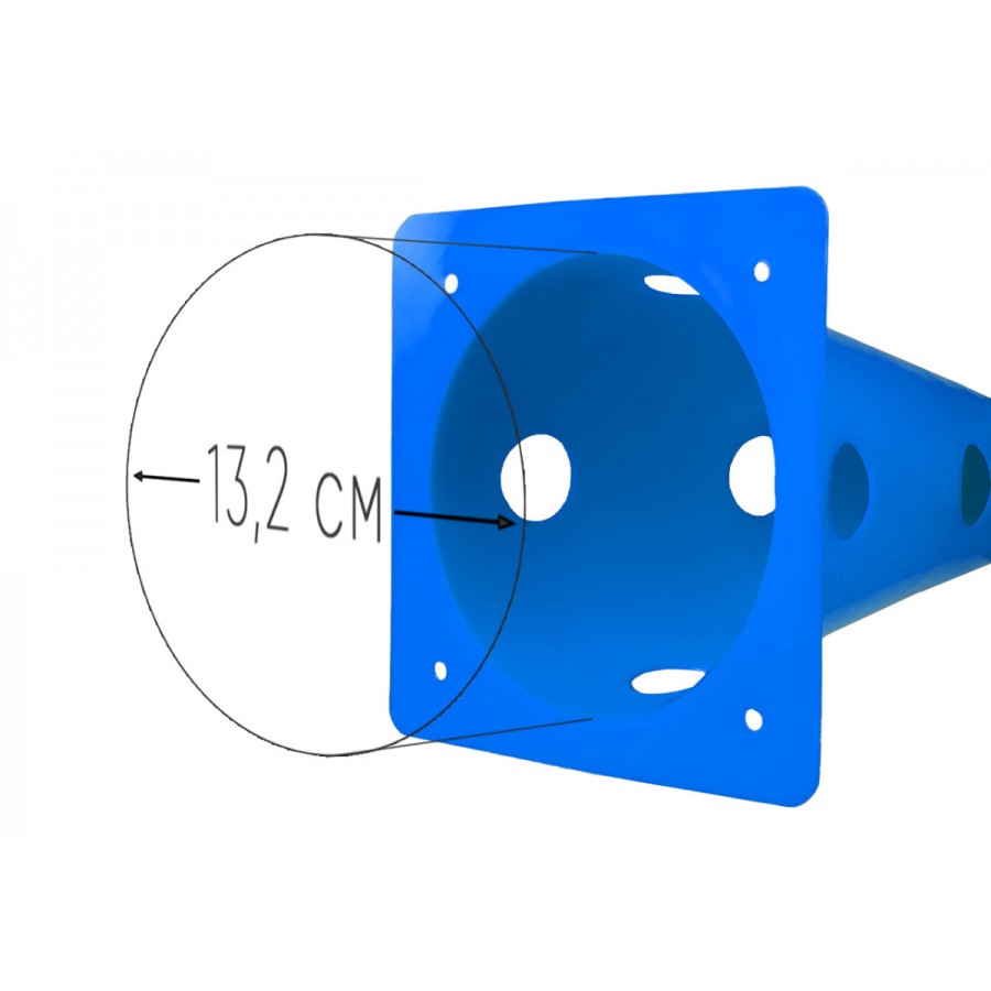 Конус-фишка спортивная EasyFit для тренировок (инвентарь для разметки полей, для игр и тренировок) 31 см Синий