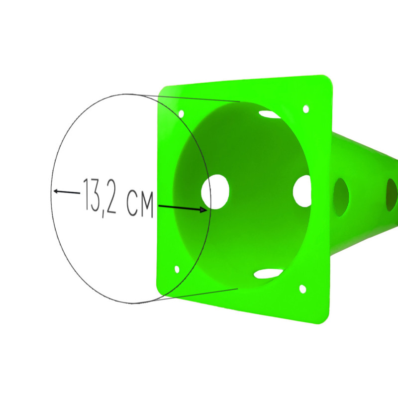 Конус-фишка спортивная EasyFit, Длина 31 см, ПВХ, Зеленый, Инвентарь для разметки полей, для игр и тренировок