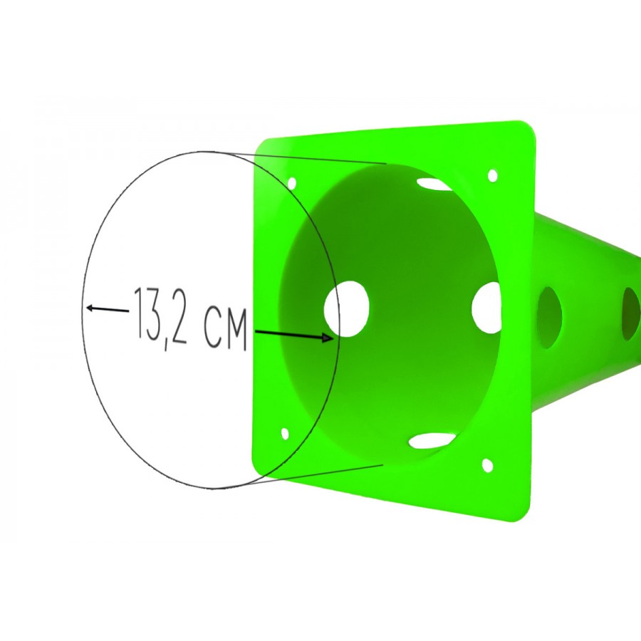 Конус-фишка спортивная EasyFit для тренировок (инвентарь для разметки полей, для игр и тренировок) 31 см Зеленый