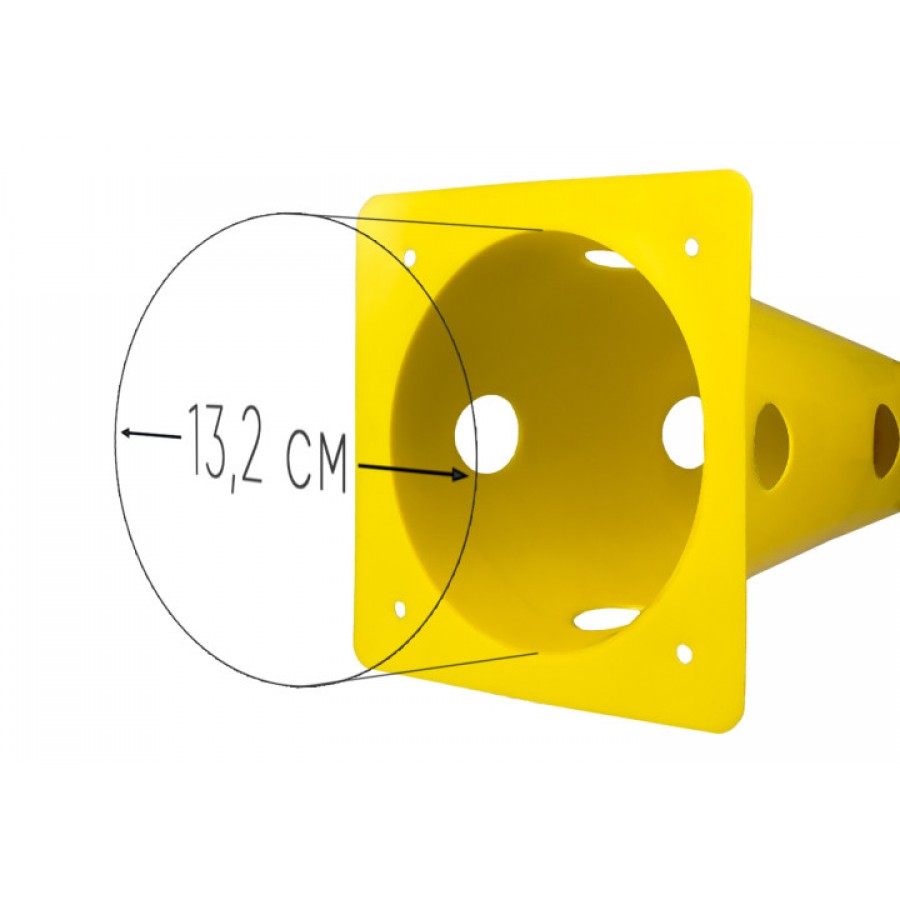 Конус-фішка спортивна EasyFit для тренувань (інвентар для розмітки полів, для ігор і тренувань) 31 см Жовтий