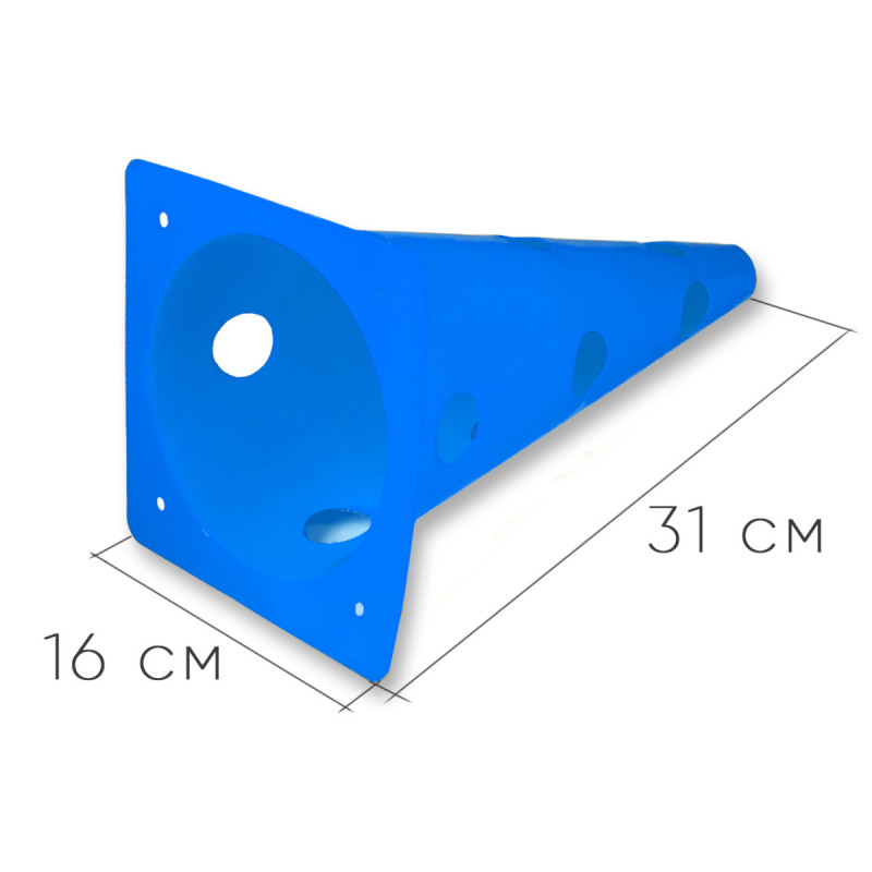 Конус-фишка спортивная EasyFit, Длина 31 см, ПВХ, Синий, Инвентарь для разметки полей, для игр и тренировок