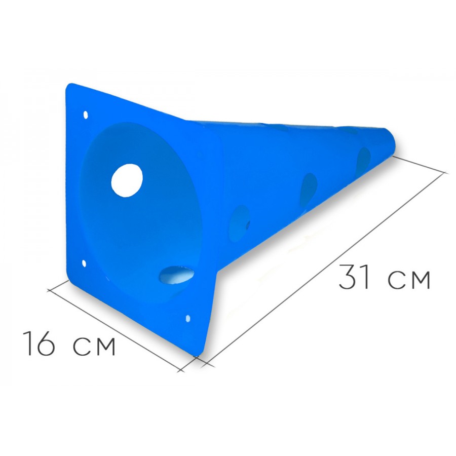 Конус-фишка спортивная EasyFit для тренировок (инвентарь для разметки полей, для игр и тренировок) 31 см Синий