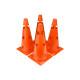 Конусы-фишки спортивные EasyFit (набор 4 штуки), Высота 31 см, Ширина 16 см, ПВХ, Оранжевый,  Для организации тренировок