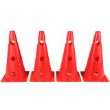 Конуси-фішки спортивні EasyFit (набір 4 штуки), Висота 31 см, Ширина 16 см, ПВХ, Червоний,  Для організації тренувань