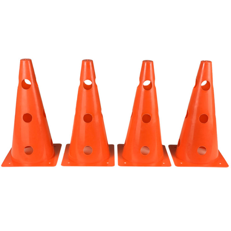 Конусы-фишки спортивные EasyFit (набор 4 штуки), Высота 31 см, Ширина 16 см, ПВХ, Оранжевый,  Для организации тренировок