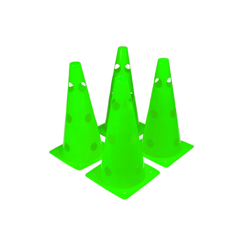 Конусы-фишки спортивные EasyFit (набор 4 штуки), Высота 31 см, Ширина 16 см, ПВХ, Зелёный,  Для организации тренировок