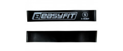 Гумове кільце (еспандер) EasyFit №5 X-Heavy, Опір 18 кг, Латекс, Довжина 60 см, Ширина 5 см, Товщина 1,2 мм, Чорний, Для занять фітнесом, йогою, пілатесом і кросфітом