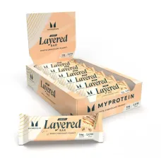 Батончики Myprotein (Crispy Layered) 12 x 58 г, Білий шоколад та арахісБатончики Myprotein Crispy Layered