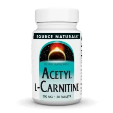 Ацетил Л Карнитин Source Naturals (Acetyl L-Carnitine) 500 мг, 30 таблетокАцетил L-карнитин Source Naturals