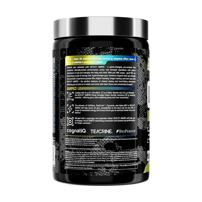 Предтренировочный комплекс Nutrex (Outlift Amped) 449.1 г, черничный лимонадПредтренировочный комплекс Nutrex Outlift Amped