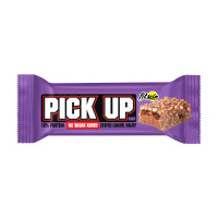 Протеїновий батончик FitWin Pick Up Bar No Sugar Added Crispies Caramel Walnut 45 г, без доданого цукру, високобілковий перекус, смак хрусткі кульки карамель-волоський горіх