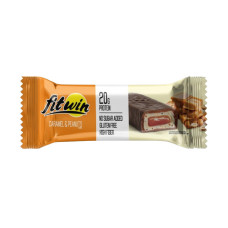 FitWin, Fitwin Bar No Sugar Added, 60 g, caramel & peanuts