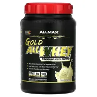 ALLMAX, Gold AllWhey, сироватковий протеїн преміальної якості, французька ваніль, 907 г (2 фунти)