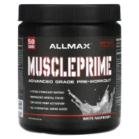 ALLMAX, Muscle Prime, покращений передтренувальний комплекс, біла малина, 266 г (9,4 унції)