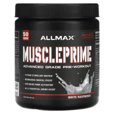 ALLMAX, Muscle Prime, покращений передтренувальний комплекс, біла малина, 266 г (9,4 унції)