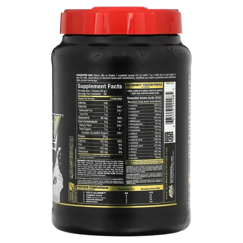 Сироватковий протеїн ALLMAX Nutrition (AllWhey Gold) 907 г зі смаком печиво і крем