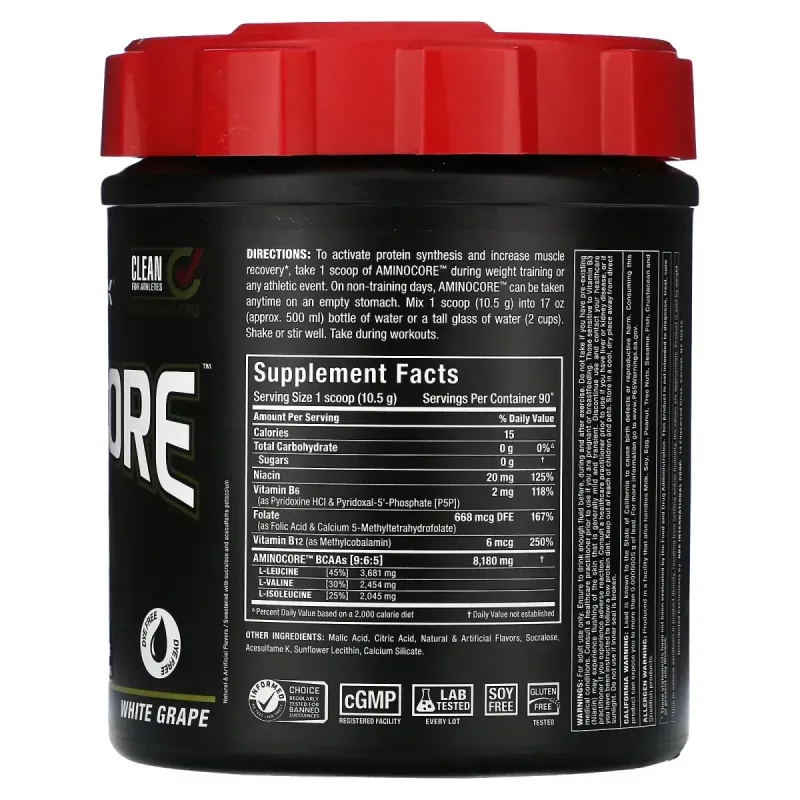 ALLMAX, AMINOCORE™ BCAA, White Grape, 2.1 lbs (945 g)