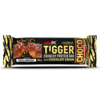 Протеїновий батончик Amix Tigger Zero Choco Protein Bar 60 г, без цукру, високобілковий перекус, смак потрійний брауні