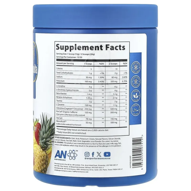 ABE, Pre-Workout, Pineapple Strawberry, 13.75 oz (390 g)