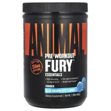 Animal, Fury® Essentials, перед тренуванням, блакитна малина, 495 г (1,09 фунта)