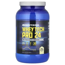 BodyTech, Whey Tech Pro 24, Vanilla Ice Cream, 2 lbs (907 g)