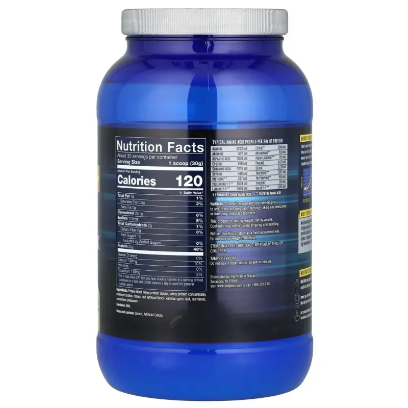 BodyTech, Whey Tech Pro 24, Vanilla Ice Cream, 2 lbs (907 g)