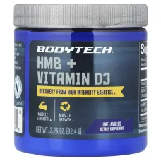 BodyTech, HMB + Vitamin D3, Unflavored, 3.26 oz (92.4 g)