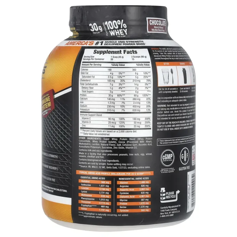 Body Fortress, Super Advanced Whey Protein, Chocolate, 3.9 lb (1,769 g)