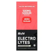 BPN, Electrolytes, суміш для зволоження, з солоним кавуном, 30 пакетиків по 6 г (0,21 унції)